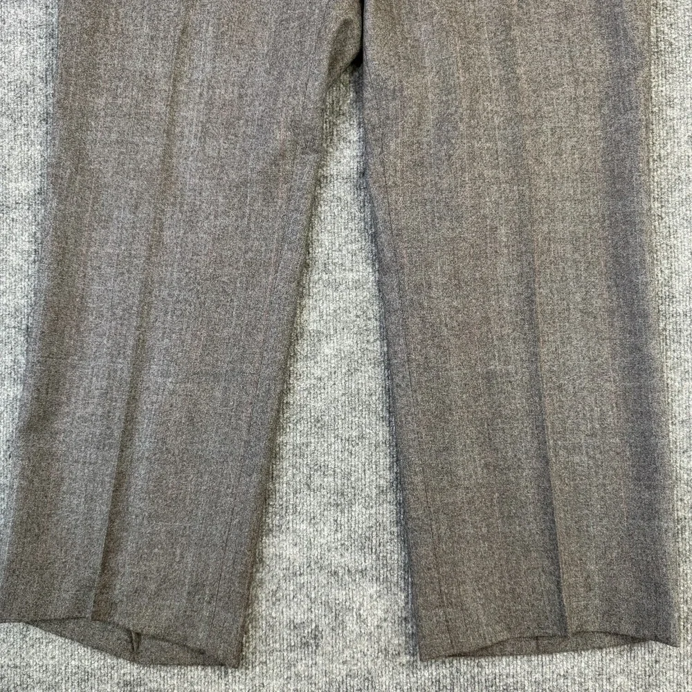 Vintage Flannel Dress Pants Mens 40x29 Gray Wool Pinstripe Flat Front Trousers